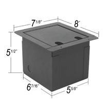 recessed audio floor box dimensions