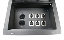 recessed audio stage pocket for churches