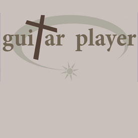 guitar player Christian T-shirt design