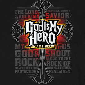 Christian musician hero guitar shirt