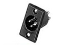 XLR black male panel chassis mount