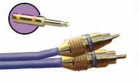 dual 18 gauge RCA patch cables for VCR, TV and home theatre
