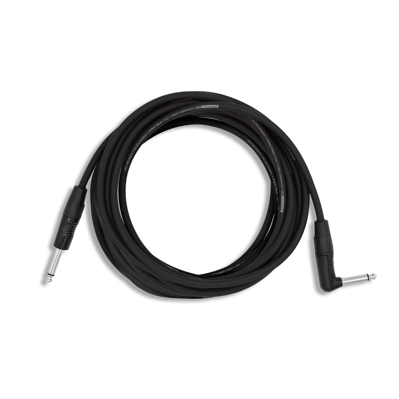 Right angle guitar instrument cable to shop.