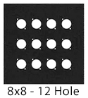 12 hole XLR wall panel