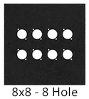 8 hole XLR wall panel