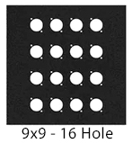 16 hole mic wall panel