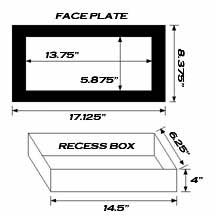 STUD6 wall box dimensions