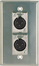 2 xlr wall plate